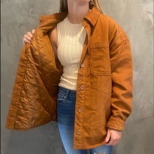 PacSun corduroy sh-acket in burnt orange/rust